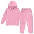 thumbnail image 4 of WAYUTE Girls Sweatsuit Bow Print Hoodie and Pants Casual Fashion 2 Piece Outfit for Toddler and Kids Comfortable Daily Wear Joggers Sports Athletic Tracksuit, 4 of 6