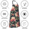 thumbnail image 5 of Goofa Rose Flowers Printed Waterproof Apron 33" Chef Aprons for Men Heavy Duty Chemical Work Apron Adjustable Bib Apron, 5 of 9