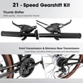 thumbnail image 7 of 24“/27" Mountain Bike, High Carbon Steel Frame, 21-Speed with Front Suspension & Disc Brakes, Durable Design with Brown Edge Tires for School Commuting & Outdoor Cycling, 7 of 7