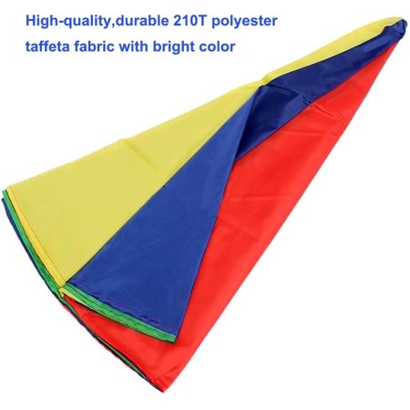 6.5ft/10ft/12ft/13ft/16.4ft/20ft Rainbow Parachute for Outdoor Party Games, Kids Play Parachute Group Cooperative Team Game Toys, Family Get-Together Entertainment