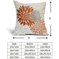 thumbnail image 5 of Orange White Pillow Covers 16x16 Inch Dahlia Flower Decorative Throw Pillows Modern Geometry Floral Outdoor Farmhouse Pillowcase Linen Square Cushion Case Decor for Home Sofa Couch Bed, Set of 2, 5 of 6