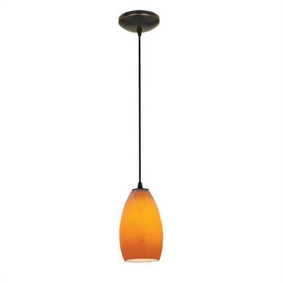 Sydney Inari Silk 28012-1C-ORB-MYA One Light Pendant System- Sydney Inari Silk- Oil Rubbed Bronze- Maya