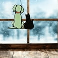 thumbnail image 4 of Noctilucent Stained Glass Dog Memorial Gifts for Dog Lovers, Dog and Cat Decor Window Hangings Suncatcher Gift, 4 of 13