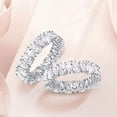 thumbnail image 3 of NUNCAD Sterling Silver Cubic Zirconia Stackable Ring Eternity Rings Band for Women Size 5-9, 3 of 5