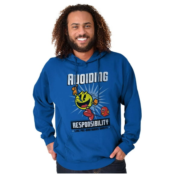 PACMAN Avoid Responsibility Lazy Hoodie Sweatshirt Women Men Brisco Brands M