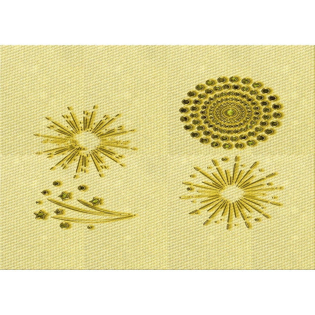 Ahgly Company Tapis d'Intérieur Lavables en Machine Rectangle Transitionnel Jaune Soleil, 5' x 7'