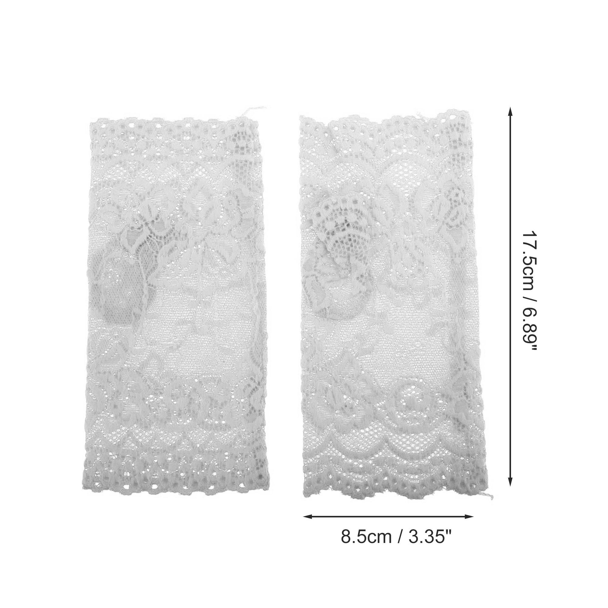 Unique Bargains Anti-slip Lace Manicure Gloves 1 Pair White