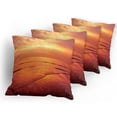 thumbnail image 5 of Ambesonne Travel Throw Pillow Cover 4 Pack, Twilight Karon Beach, 24", Red Yellow, 5 of 7