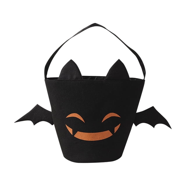 Bolsas de dulces de Halloween, bolsa de mano con forma de cubo de dulces para niños, cubos de lino con asa, cesta de regalo para fiesta de Halloween