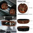 thumbnail image 6 of Renewold Deer Camo Hunting Forest 12 Pcs Car Front Seat Covers Set with Steering Wheel Cover Seat Belt Pads Armrest Pad Trash Bin Sunglass Pocket Rear View Mirror Cover Coasters Keychain, 6 of 7