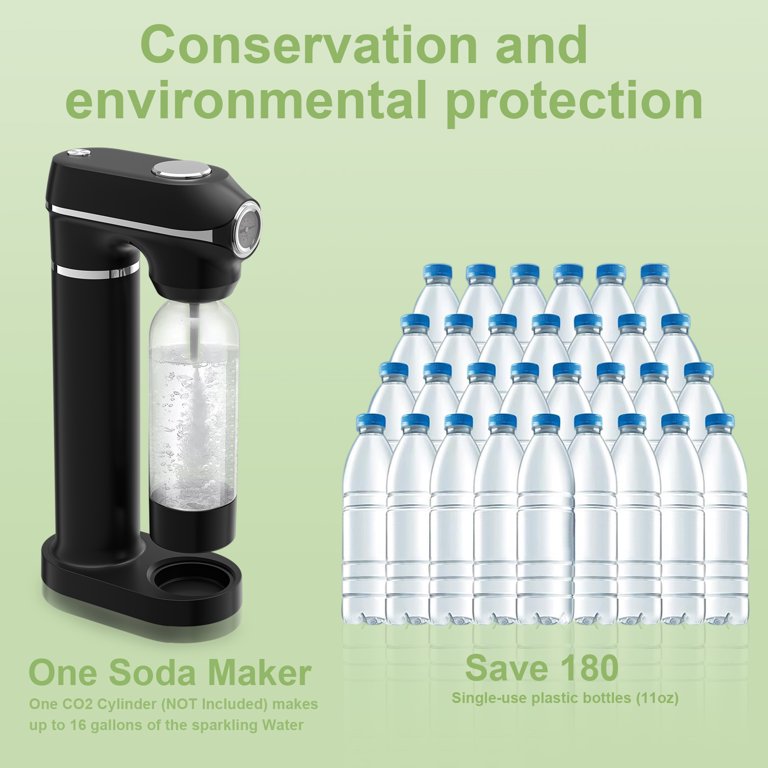 QINIUXO Soda Maker,Sparkling Water Maker with 1L Bottle & Pressure