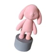 thumbnail image 2 of Bonita figura de conejo, estatua de resina, figura de conejo, adorno, escultura para TV Soporte rosa, 2 of 4