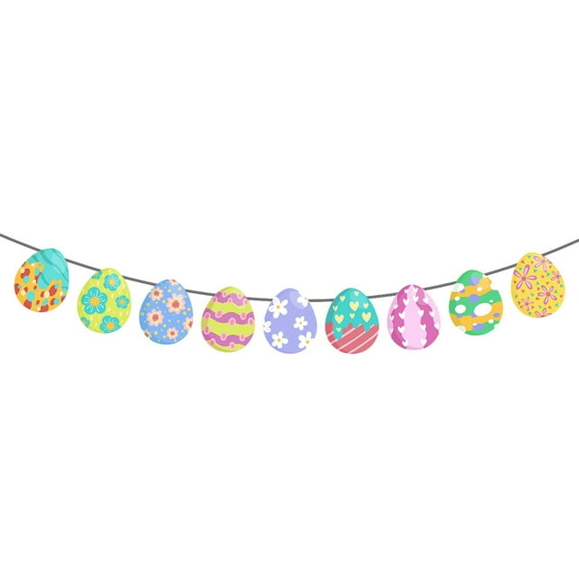Binwennn Balloons Stuffing compatible with Machine Bigger Heart Shaped Balloons Self Inflating Balloons Bulk Happy Easter Banner Easter Egg Theme Party Banner Decoration Spring Gareden Home Decoration