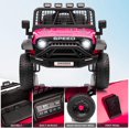 thumbnail image 6 of Lumiparty Kids Ride on Car Truck, 12V Kids Electric Vehicles Car Ride on Toy for Toddlers with Remote Control, 3 Speeds, LED Light, Music, USB for 3-6 Years, Rosy, 6 of 8
