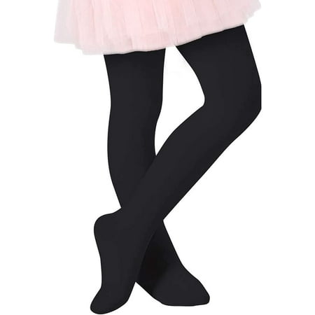 Country Kids Girls Black Microfibre Opaque Tights, 53% OFF