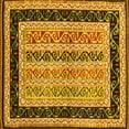 thumbnail image 1 of Ahgly Company Indoor Square Abstract Yellow Contemporary Area Rugs, 6' Square, 1 of 4