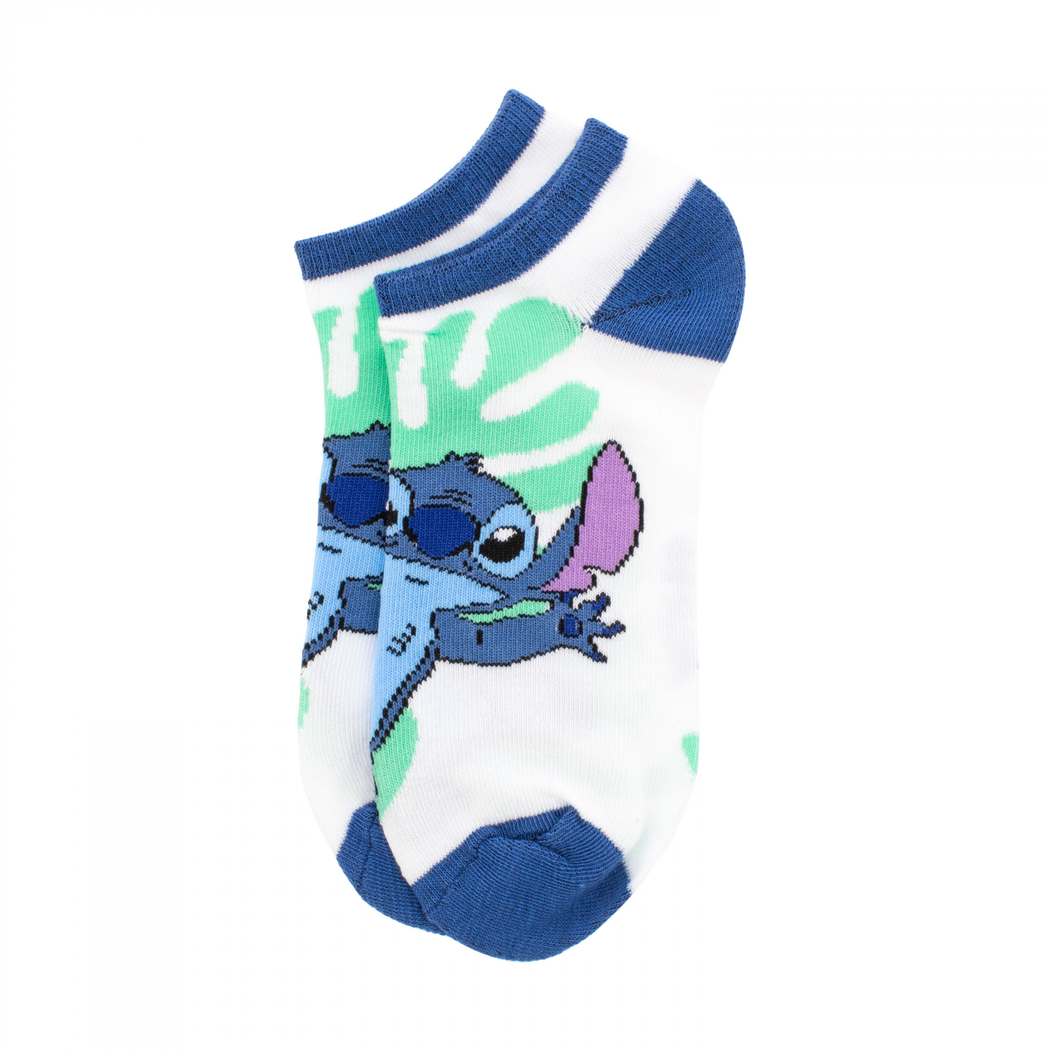 Lilo & Stitch 891675 Rainbows & Flowers Womens Ankle Socks - 6 Pair