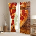 thumbnail image 3 of Erosebridal Pepperoni Pizza Curtains & Drapes Adults,Sausage Pizza Curtains Blackout Bedroom,Fast Food Themed Curtains Realistic Funny Food Window Curtain, 3 of 6
