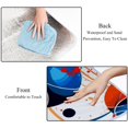 thumbnail image 4 of Basketball Canvas Beach Blanket - Picnic Mat Outdoor Waterproof Sand Proof Large Portable Camping Rug Foldable with Corner Pockets and Stakes for Travel Hiking Grass Park Vacation 80" x 60", 4 of 6