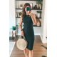 thumbnail image 5 of Vestido PRETTYGARDEN 2025 sin mangas, bodycon midi, verde oscuro XL, 5 of 5