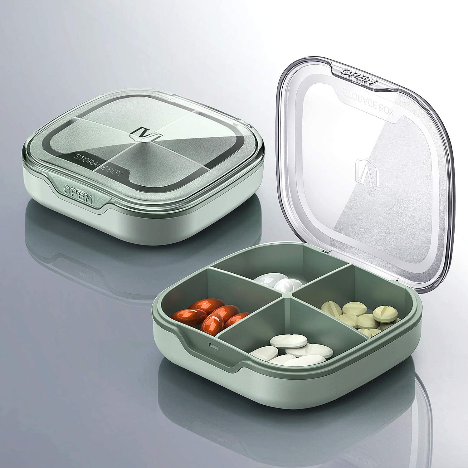 Pocket Pill Containers, Pill Case, Portable Pill Case, Pill Case for