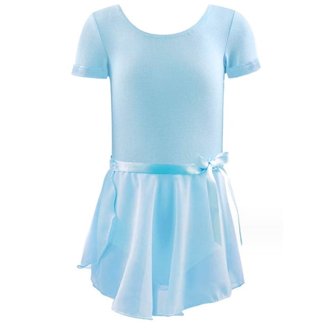 Dnzceghtig Leotardo de ballet para niñas pequeñas bailarina danza volantes manga larga tutú falda ballet gimnasia vestido