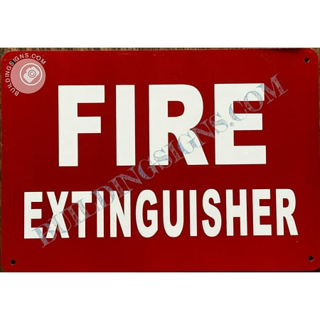 

2PCS-Fire Extinguisher Sign (RED Reflective Aluminium 7X10 Rust Free) (ref-2201)