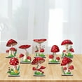 thumbnail image 6 of nvzhuang Wooden Mushroom Desk Decorations 9 Pcs Set Fairy Forest Table Top Sign Centerpieces for Home, Office, 6 of 7