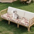 thumbnail image 3 of TSOVTHRID Bohemia Flower Beige Print Stretch Couch Cushion Cover Cushion Slipcover for Chair Loveseat Sofa Cushions Furniture Protector Sofa Seat Cover for Pets Dogs, 24x24 Inch, 3 of 7