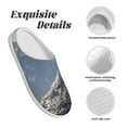 thumbnail image 5 of Fotbe Silver Dragon Mountain Peaks Pattern Women's Fuzzy Curly Fur Memory Foam Loafer Slippers Indoor Outdoor Slippers Winter Home Shoes-39/40, 5 of 7