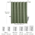 thumbnail image 2 of Boho Extra Long Sage Green Shower Curtain with Tassel, Woven Fabric Shower Curtain, Tufted Chevron Striped, 72 x 78, Modern Chic Textured Minimalist Bathroom Shower Curtain, 2 of 14