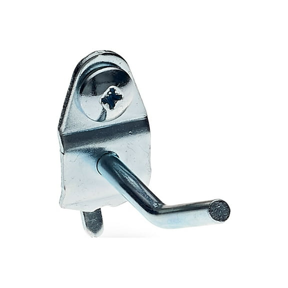 Triton Products® 1- inch Single Rod Steel Pegboard Hook, 30-Degree Bend, 10pk