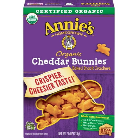 cheddar bunnies crackers annie snack baked oz