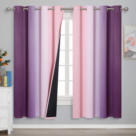 Cortina Estelar Textiler Ombre rosa púrpura opaca 132 x 183 cm
