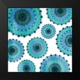 thumbnail image 2 of Grey, Jace 20x20 Black Modern Framed Museum Art Print Titled - Peacock Circles, 2 of 5