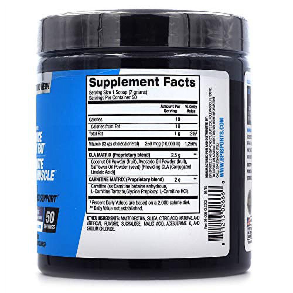 BPI Health CLA + Carnitine 50 Serving Weight Loss Formula - Snow Cone  2 Pack