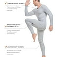 thumbnail image 7 of FAZVAOO Thermal Underwear Men Long Johns Crew Neck Warm Base Top and Bottom Size M-XXL, 7 of 7