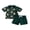 Green, variant on Cenuakty Toddler Boy Christmas Outfits Lapel Buttons Short Sleeve Tops and Shorts