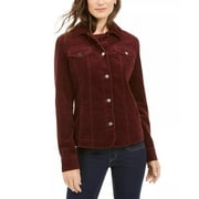 Charter Club Women's Petite Corduroy Jacket Bright Red Size 44