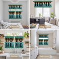 thumbnail image 6 of Teal Brown Home Kitchen Curtains Sets for Windows 36 Inch Length, Vintage Wooden Farmhouse Retro Rod Pocket Window Treatments Tier Curtains and Valances Set for Bedroom/Bathroom, 6 of 8