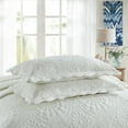 thumbnail image 5 of MarCielo  3Pcs 100% Cotton Oversized Quilt Bedspread Coverlet Set TF Premium White - Oversized Queen, 5 of 8