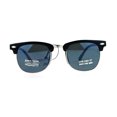 thumbnail image 2 of SA106 Kids Size Boys Half Horn Rim Hipster Retro Sunglasses Black Silver, 2 of 4