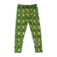 thumbnail image 4 of Pantalones largos con estampado navideño, cintura alta, elásticos y suaves, para niña, 4 of 8