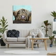 thumbnail image 2 of Highland Cattle Farm Animal Face Animals & Insects Painting Gallery Wrapped Canvas Print Wall Art, 2 of 7