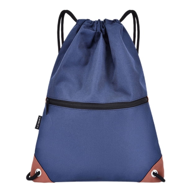 Soidarity con cordón Impermeable Correa ajustable para el hombro Entrenamiento al aire libre Camping Almacenamiento Bolsa deportiva Ropa Deportiva, Zapatos Azul oscuro