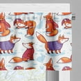 thumbnail image 5 of Ambesonne Fox Valance & Curtain, Animals in Winter Sweaters, 55"x36", Multicolor, 5 of 6