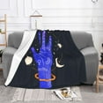 thumbnail image 2 of XMXT Flannel Throw Blanket for Couch, Blue Rune Hand Moon Bed Sofa Decor Blankets for Home Bedroom, 50 x 40 inches, 2 of 9