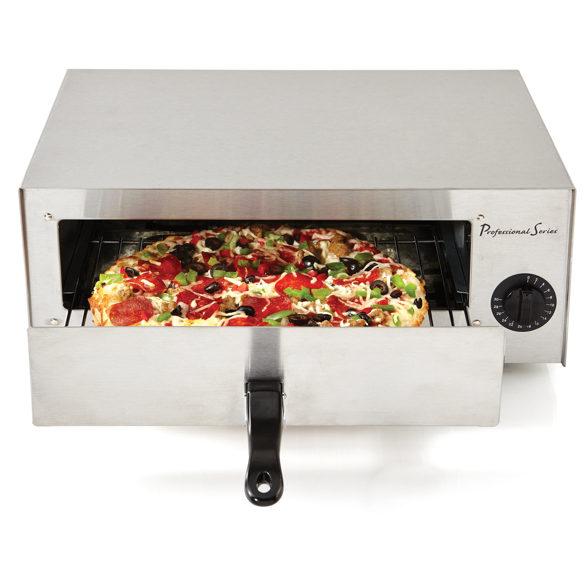 12.5A 1500W 120V~60Hz Winco EPO-1 Single Deck Countertop Electric Pizza Oven 