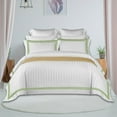 thumbnail image 2 of 400TC Cotton Sateen Triple Edge Embroidery Stripe Duvet Cover Set, 2 of 5