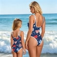thumbnail image 5 of Grbisyd Girls Patriotic Suit Size 1-10 Years Cute Red White and Blue Swimsuit Girl Star Striped One Piece Swimwear for Summer Beach Wear, 5 of 6
